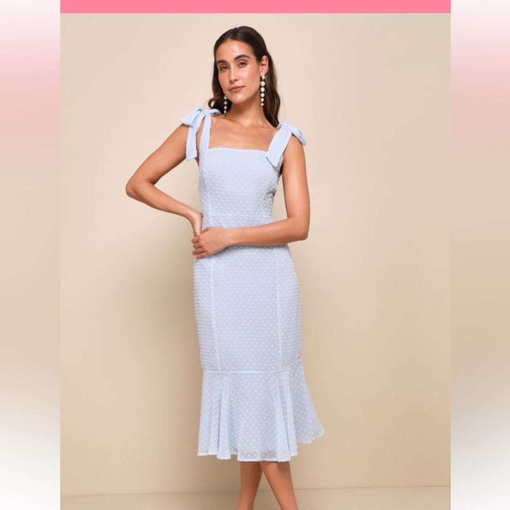 Lulus Periwinkle Midi Dress
